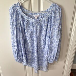 Floral Blue Women's Top